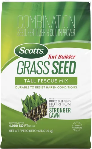 Miniatura 14 de Scotts Turf Builder - Mezcla de festuca alta para semillas de césped, duradera para resistir condiciones duras con nutrición para el desarrollo