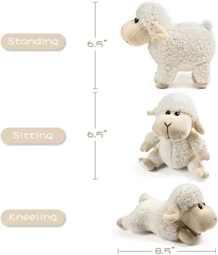 Miniatura 2 de FRANKIEZHOU - Oveja de peluche, 3 piezas (se sienta, se para y se arrodilla), el mejor regalo para todos
