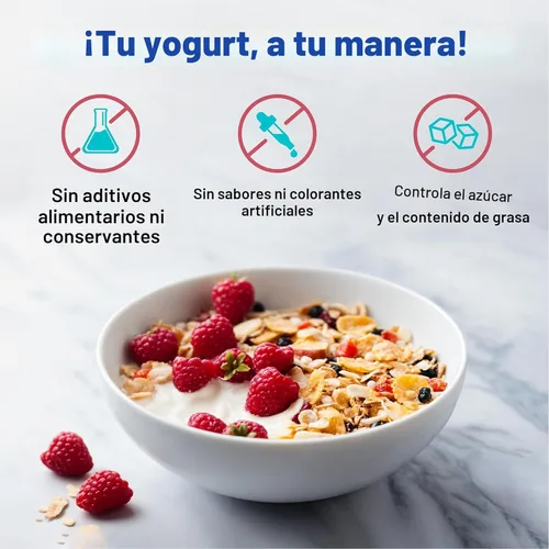 Miniatura 9 de Ultimate Yogurt probiótico con control ajustable de tiempo y temperatura, hace billones de probióticos para una mejor salud intestinal, dos