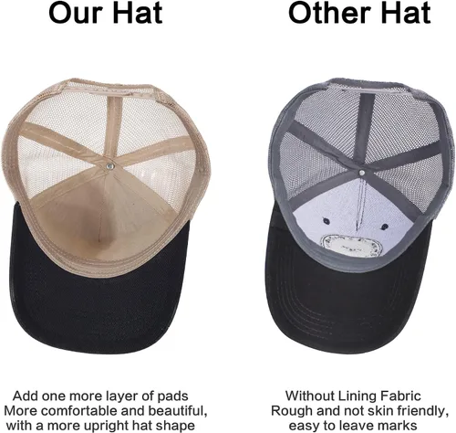 Miniatura 5 de Gorra de béisbol bordada ajustable para hombre, gorra de béisbol bordada con malla transpirable, parche cuadrado, gorras para mujer