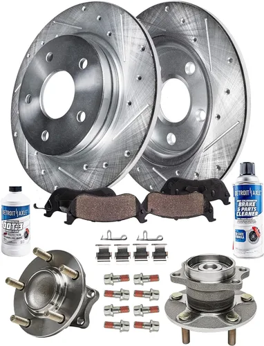 Miniatura 63 de Detroit Axle - Rotores de freno para Toyota Avalon 2020-2021 Camry 2020-2024, repuesto de rotores de freno de disco perforados y ranurados: rotor