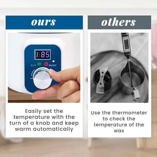 Miniatura 3 de Olla de fusión digital de velas con boquilla, derretidor de cera eléctrico con control de temperatura de 80 a 210 °F para hacer velas, fabricación