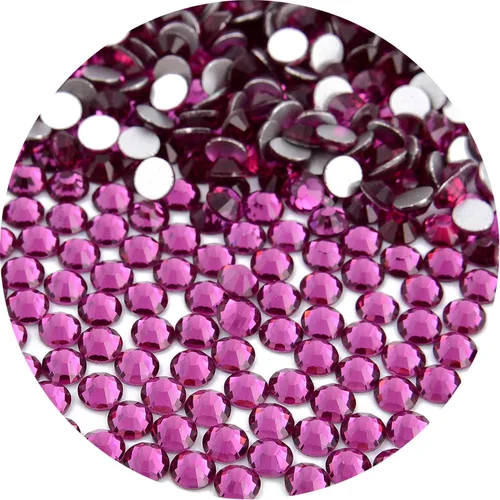 Miniatura 24 de NCB 288 diamantes de imitación de cristal redondos para arte de uñas, con parte trasera plana, para hacer accesorios de bricolaje, zapatos, ropa