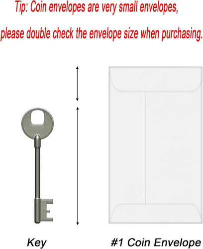 Miniatura 2 de Xxcxpark 500 sobres para monedas #1, sobres de papel kraft blanco de 2-1/4 x 3-1/2 pulgadas, sobres clásicos de papel kraft para piezas pequeñas