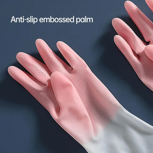Miniatura 3 de Guantes de goma para lavavajillas, guantes de limpieza para mujeres, guantes de lavado de platos, talla M. Perfectos para mujeres y hombres