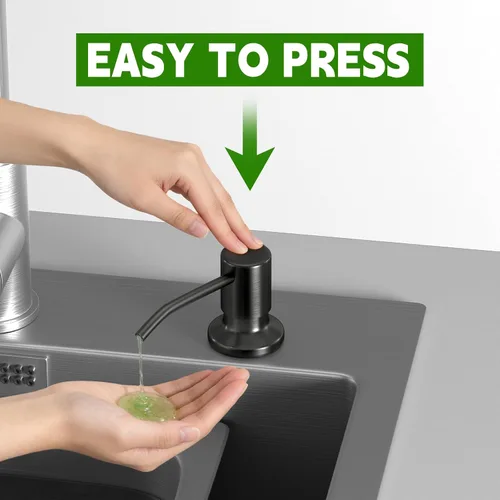 Miniatura 3 de Dispensador de jabón para fregadero de cocina, dispensador de jabón integrado, kit de tubo de extensión de 47 pulgadas, bomba dispensadora de loción