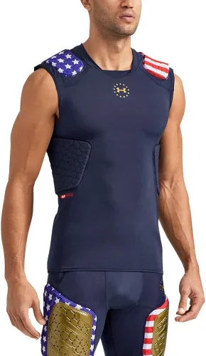 Under Armour Gameday Pro - Camiseta de compresión de fútbol con 5 almohadillas, parte superior acolchada de fútbol, tallas para jóvenes y adultos