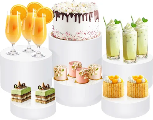 Miniatura 12 de 6 Piezas Elevadores de Buffet, Elevadores de Alimentos para Mesa de Buffet, Elevadores de Exhibición de Cubos Acrílicos con Parte Inferior Hueca