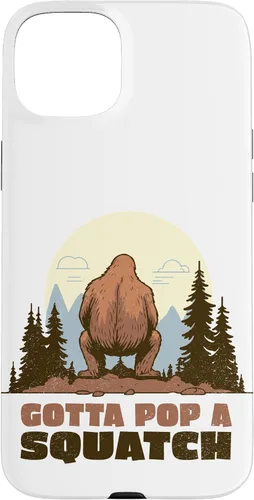 Miniatura 9 de Funda divertida para iPhone 16, diseño de Bigfoot Gotta Pop A Squatch Squat Poop Joke