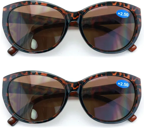 Miniatura 5 de 2 pares de lentes de sol de lectura bifocales para mujer Cateye Vintage Jackie Oval