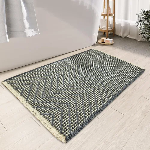 Miniatura 21 de BULULOM Alfombras de Baño Boho, Alfombra de Baño Waffle Mejorada, Alfombras de Baño Súper Absorbentes Antideslizantes, Alfombras Lavables a Máquina