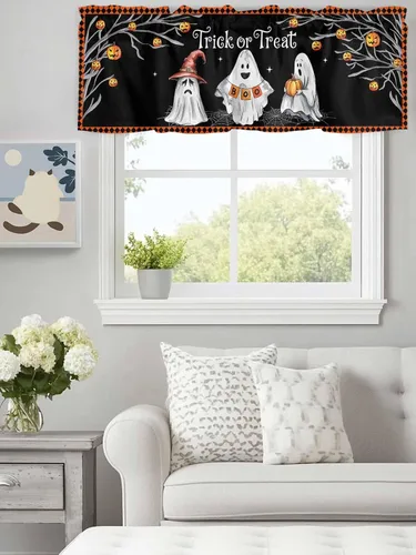 Miniatura 21 de Cenefas de girasol para ventanas de cocina, cenefa de cortina de granja, cortinas cortas de girasol de acuarela, cenefas con bolsillo para barra