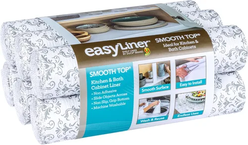 Miniatura 21 de Smooth Top EasyLiner para armarios y cajones - Fácil de instalar y cortar a medida - Papel para estantes y forro para cajones no adhesivo - Forro