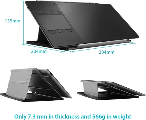 Miniatura 7 de HUION ST200 Soporte ajustable para tableta de dibujo, soporte para computadora portátil de 10-16 pulgadas, tableta, monitor de dibujo