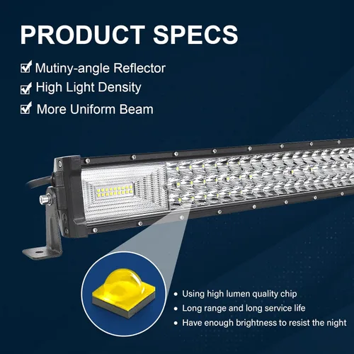 Miniatura 8 de SKYWORLD Barra de Luz LED de 22 pulgadas Recta 270W Combo de Foco e Inundación Barra de Luces Todo Terreno + 2PCS Pods LED de 4 Pulgadas 36W de Foco