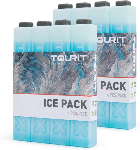 Miniatura 12 de TOURIT - Bolsas de hielo para enfriadores reutilizables de larga duración para bolsas de almuerzo/cajas, mochila refrigeradora