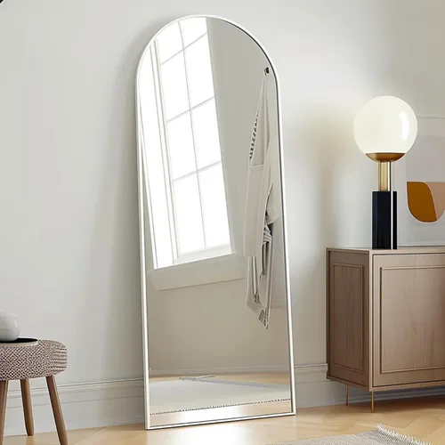 Miniatura 15 de Prywot Espejo arqueado de cuerpo completo, 70"x26" Espejo de pie independiente, Espejos modernos de cuerpo completo con soporte, Espejos de pared
