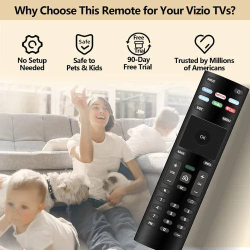 Miniatura 6 de Universal para control remoto Vizio TV, control remoto de repuesto para televisores inteligentes Vizio.