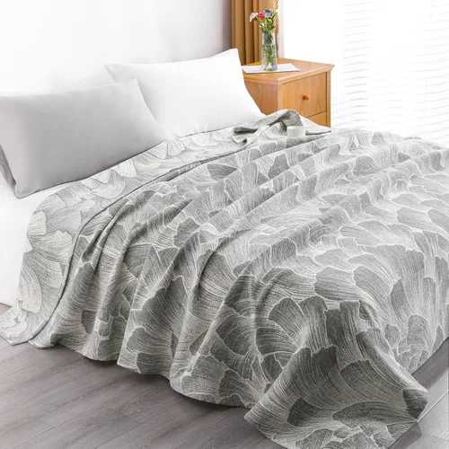 Miniatura 12 de Manta NTBAY para la cama, de más de una capa, hecha de muselina de algodón natural