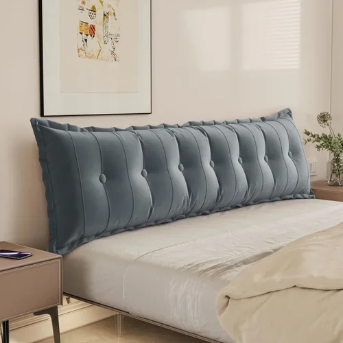 Miniatura 9 de WOWMAX Almohada rectangular para cabecero, almohada para respaldo de cama, almohada para sentarse en la cama, almohada de apoyo para la espalda