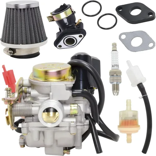 GY6 50CC Carburador para 49CC 50CC 139QMA 139QMB Scooter de 4 tiempos, ciclomotor, motor Taotao, PD18J, ciclomotor, ATV, Go Kart, Quads, Buggy con