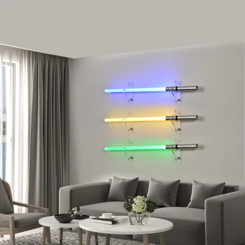 Miniatura 7 de Soporte de pared para sable de luz: acrílico de 0.236 in de grosor, capaz de soportar 30 libras, utilizado para exhibición de sables de luz