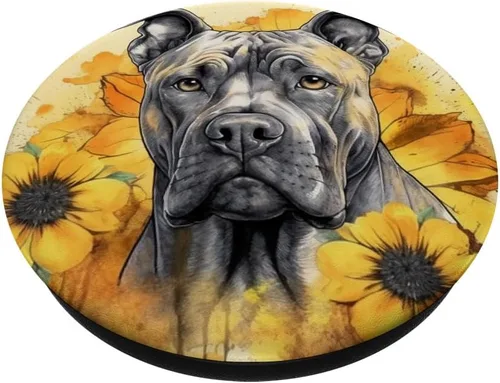 Miniatura 2 de Presa Canario PopSockets PopSockets Estándar PopGrip Acuarela Perro Girasol