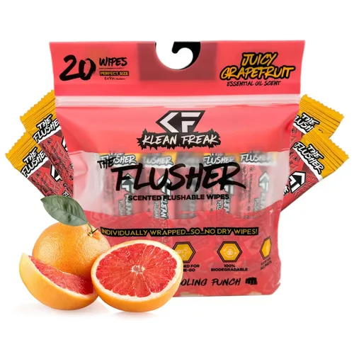 Miniatura 9 de THE KLEAN FREAK FLUSHER - Toallitas desechables para adultos y niños - Toallitas húmedas de viaje 100% biodegradables envueltas individuales