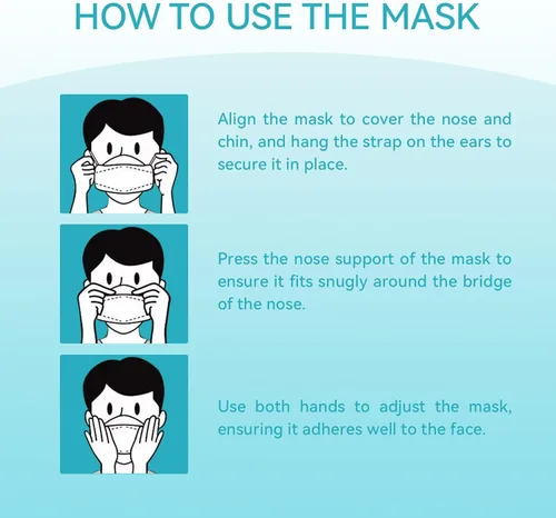 Miniatura 7 de 60pcs KF94 Mask,disposable Masks,4 Layers Protection Filter Efficiency>95%,highly Elastic Ear Strap,breathable Negro