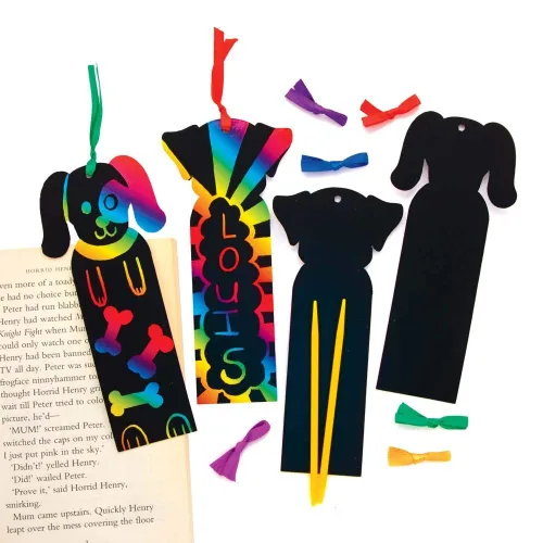 Baker Ross FE370 - Marcadores de arte para perros – Paquete de 12, arte grabado para niños, actividades creativas para niños, juego de arte para
