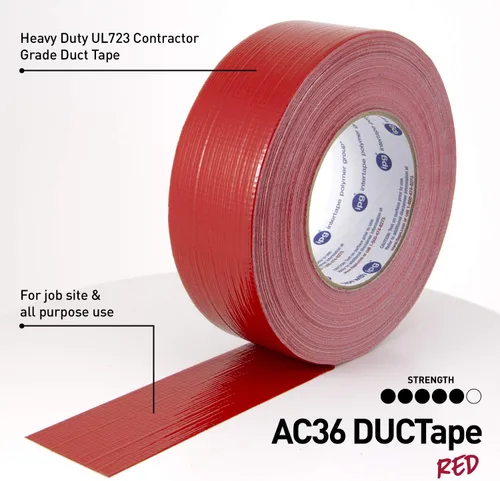 Miniatura 4 de IPG Heavy Duty AC36 DUCTape 1.88" x 60 yardas, plata (rollo individual)
