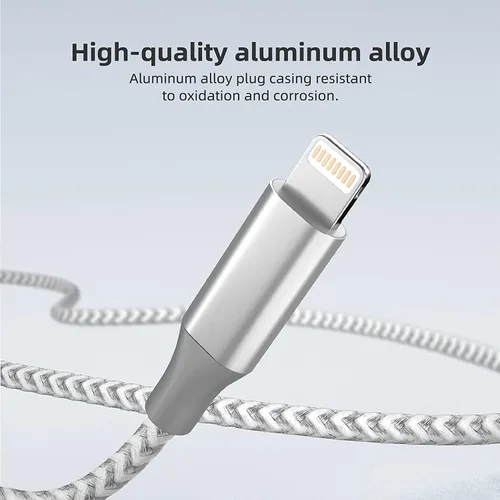 Miniatura 4 de Cargador para iPhone [certificado Apple MFi] Paquete de 3 cables Lightning de 10 pies de largo, carga rápida, sincronización de datos, cable USB