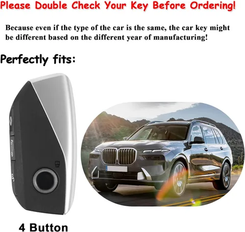Miniatura 2 de Funda de cuero para llavero BMW 2023 i7 X7 xi 7 Series compatible con la nueva funda de llavero BMW azul