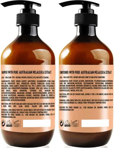 Miniatura 8 de Juego de champú y acondicionador de queratina, tratamiento sin sulfatos ni parabenos para cabello seco, fórmula enriquecida con colágeno