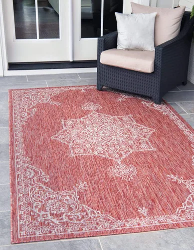 Miniatura 21 de Unique Loom Outdoor Traditional Collection - Alfombra de área antigua (4 pies 1 pulgada x 6 pies 1 pulgada, rectangular, beige y negro)
