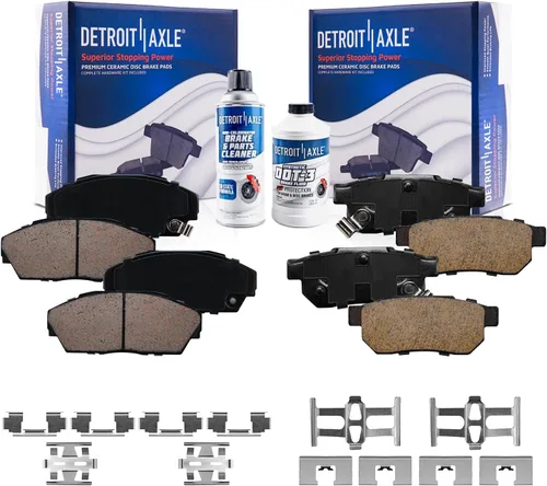 Miniatura 89 de Detroit Axle - Pastillas de freno de cerámica delanteras Reemplazo de pinza de freno derecha para Dodge Ram 1500 Dakota, Ram 1500 Classic - Juego