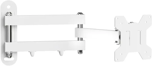 Suptek - Soporte de pared para TV de movimiento completo para la mayoría de televisores y monitores de 13 a 30 pulgadas, televisores planos y Blanco