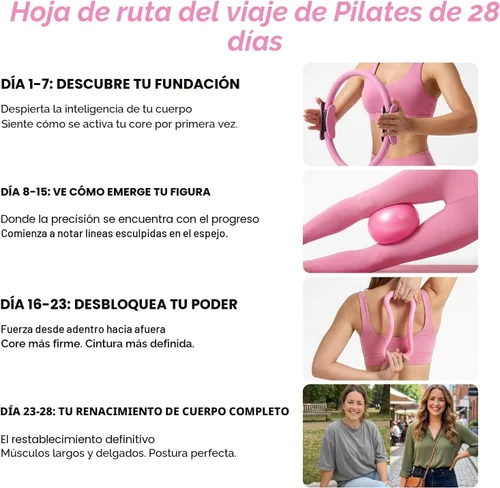 Miniatura 2 de ElaraFit Home Pilates Ring and Ball Set for Women with 5 Resistance Bands 13 inch Magic Circle Workout Starter Kit for Beginners Full Body Toning 15