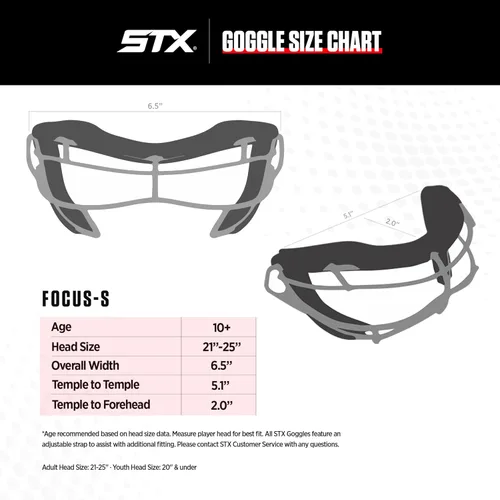 Miniatura 3 de STX Lacrosse Focus-S Gafas de enfoque Capri/Azul Hielo