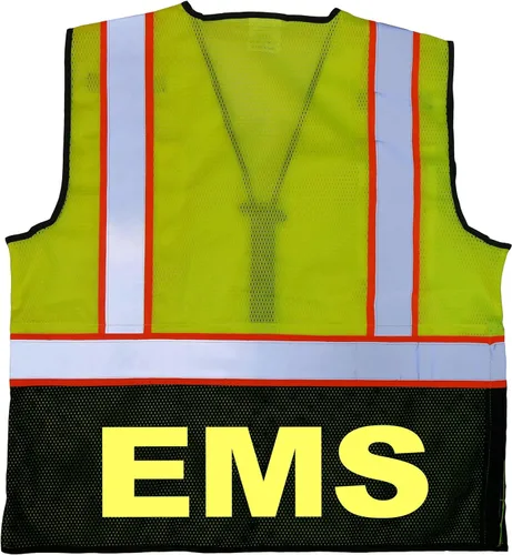 Miniatura 2 de Chaleco de seguridad EMS Survivor, Tipo R Clase 2, logotipos reflectantes con bolsillo trasero gigante.