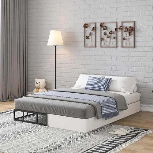 Miniatura 10 de FMDMR Somier de 4 pulgadas para cama individual - Somier de perfil bajo para cama individual, base de colchón de metal resistente con cubierta