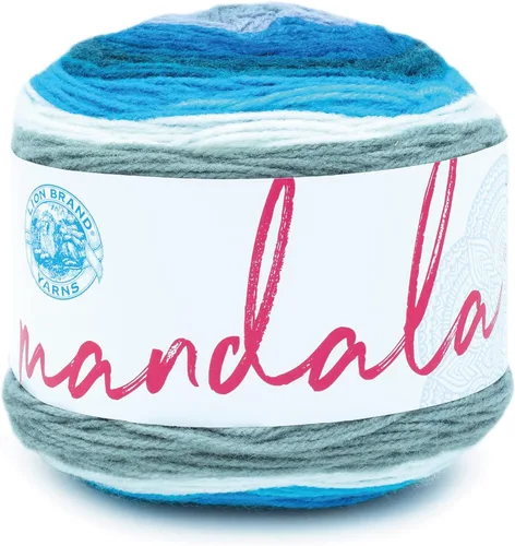 Miniatura 89 de Lion Brand Yarn Mandala - Hilo multicolor para ganchillo,tejido y manualidades, color Liger, 1770 pies, paquete de 1 unidad
