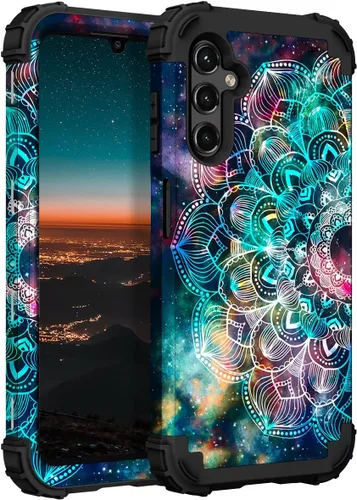 Miniatura 125 de Hocase Funda para Galaxy A37 5G, protección resistente a prueba de golpes, parachoques de goma de silicona suave+funda protectora híbrida