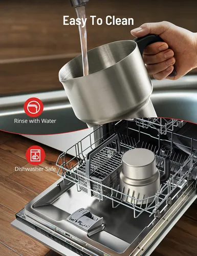 Miniatura 8 de PARIS RHÔNE - Espumador de leche y vaporizador de leche, desmontable 4 en 1, máquina de chocolate caliente de 16.9 fl oz y calentador de leche
