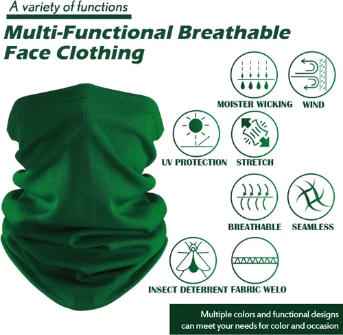 Miniatura 2 de Geyoga 6 piezas de protección UV para el verano, polaina de cuello refrescante, ropa para la cara, polaina para cuello, bufanda, protector solar