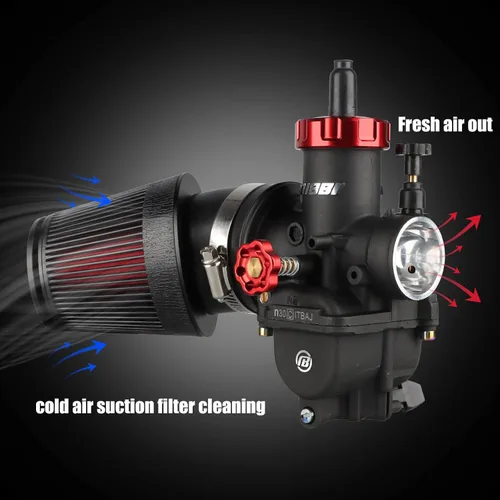 Miniatura 6 de NIBBI - Filtro de aire para motocicleta de carreras, universal de 42mm para moto de tierra, limpiador de carburador de motocross para moto de Pit