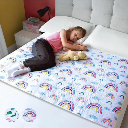 Miniatura 17 de Hygge Sheets - Almohadillas para orinar para niños y niños pequeños, 100% impermeable, almohadilla antideslizante para camas de tamaño matrimonial