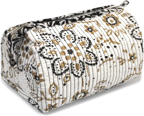 Miniatura 7 de INDIAN CRAFT CASTLE ICC - Neceser de aseo resistente al agua, bolsa de cosméticos de maquillaje, contenedor de tamaño completo, organizador de Beige