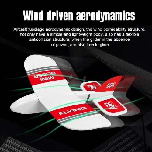 Miniatura 5 de GoolRC KF606 Avión RC, avión de control remoto de 2.4 GHz, avión de ala fija de espuma EPP, RTF listo para volar, modelo de avión deslizante
