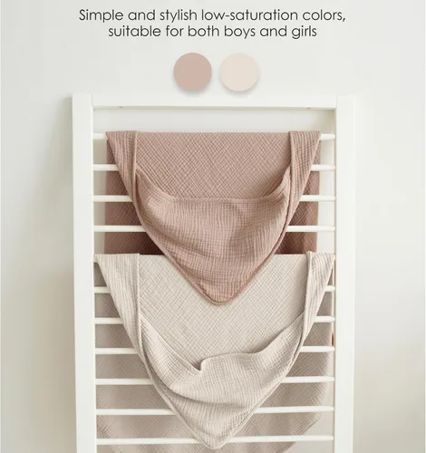 Miniatura 6 de MairMore Toallas de muselina para bebé con capucha para recién nacido, toallas de baño para bebé 100% algodón, suaves y absorbentes, toalla de bebé